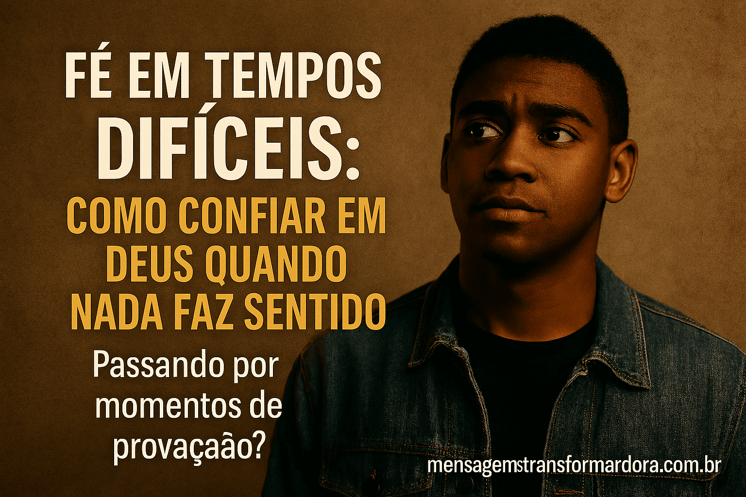 Fé em Tempos Difíceis: Como Confiar em Deus Quando Nada Faz Sentido